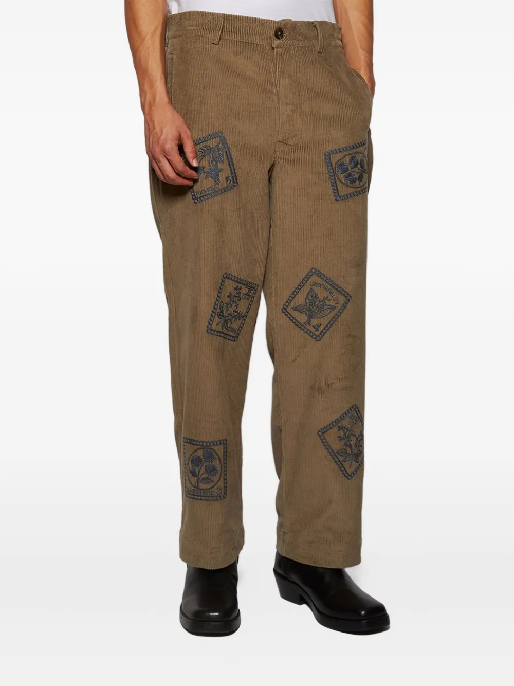 Baziszt Bosta Corduroy Trousers In Brown