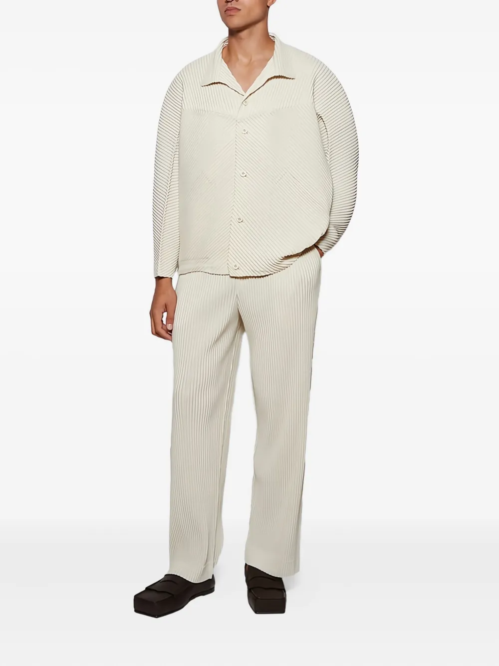 Issey Miyake pleated trousers - Beige