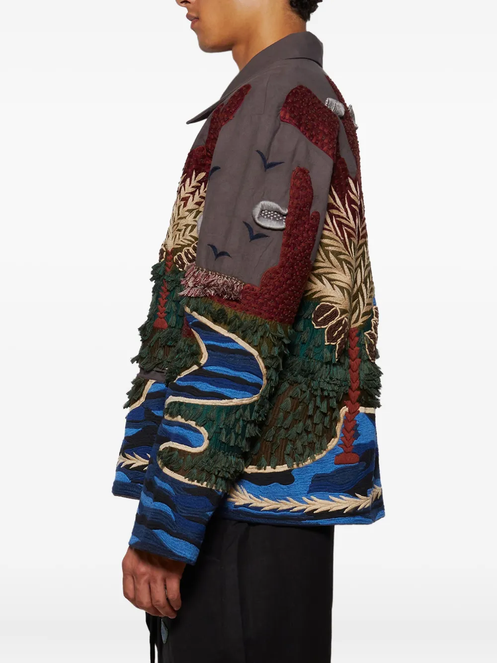 Baziszt Escape Embroidered-appliqué Jacket In Multi