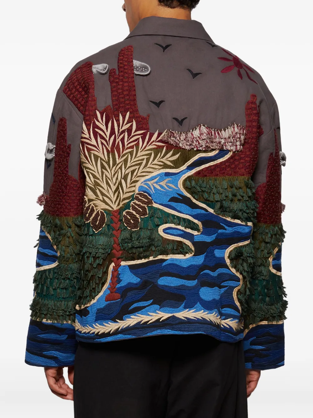 Baziszt Escape Embroidered-appliqué Jacket In Multi