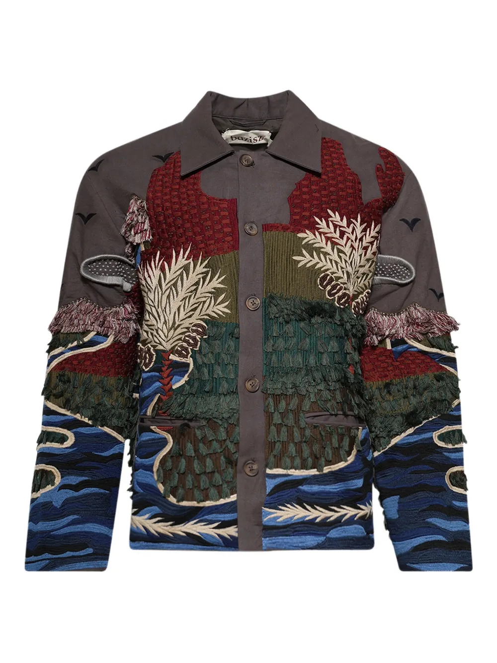 Baziszt Escape Embroidered-appliqué Jacket In Multi