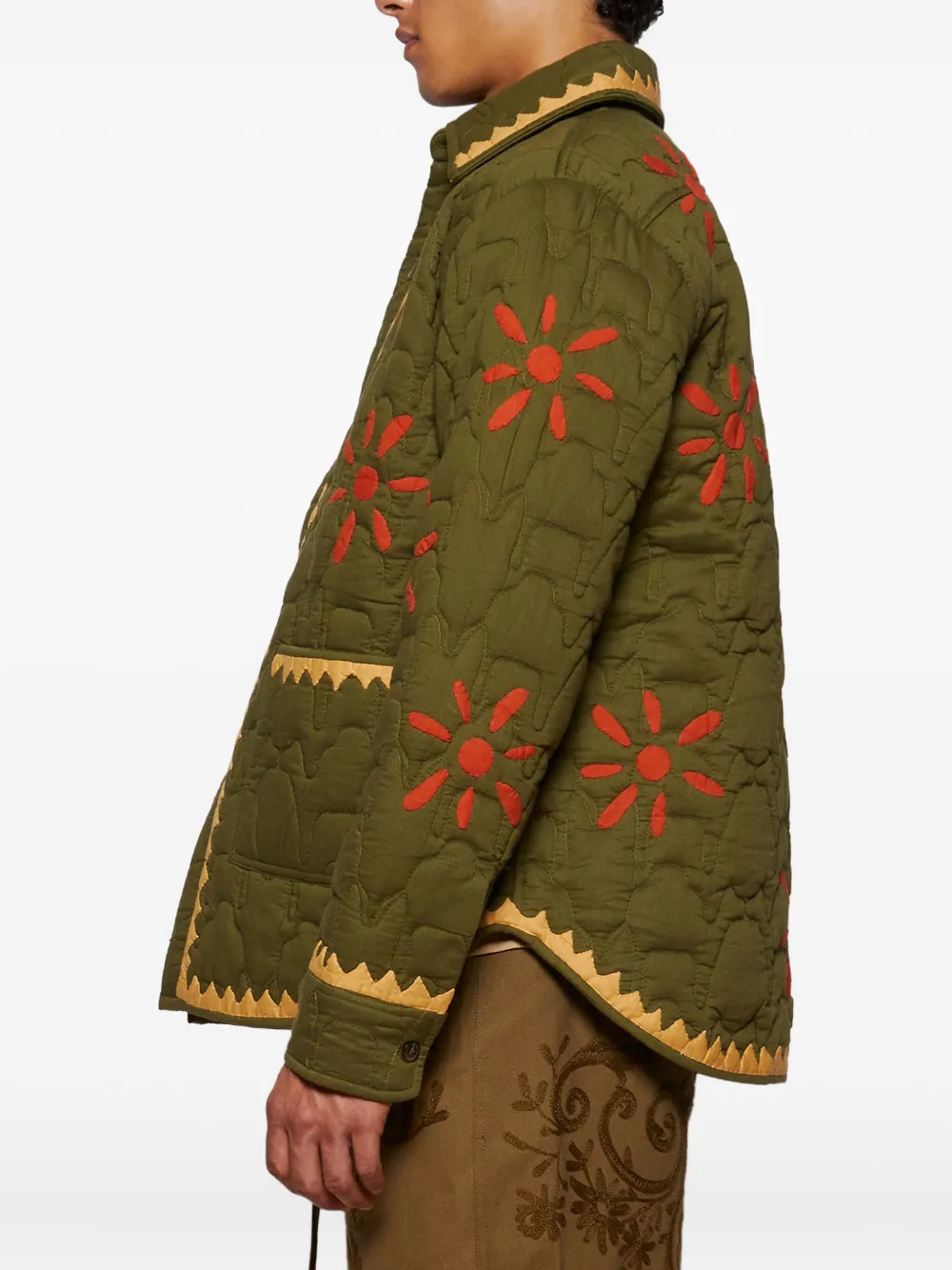 Baziszt Nour Embroidered Jacket In Green