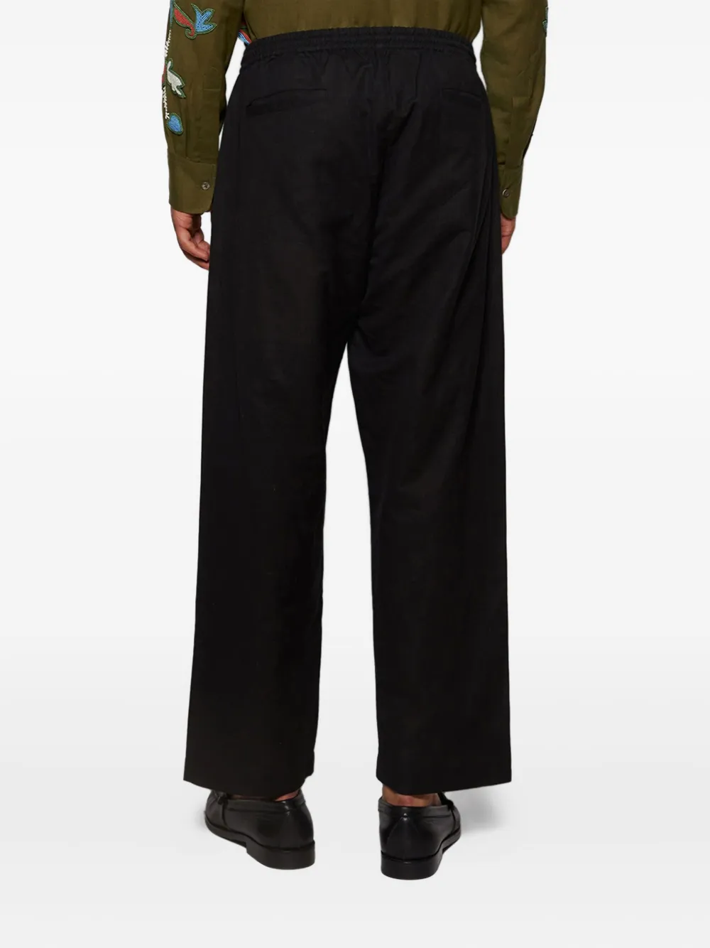 Baziszt Rouat Drawstring Trousers In Black