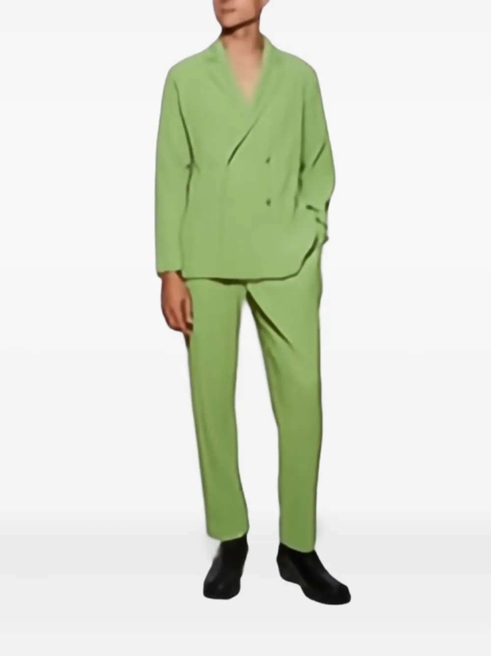 Issey Miyake pleated trousers - Groen
