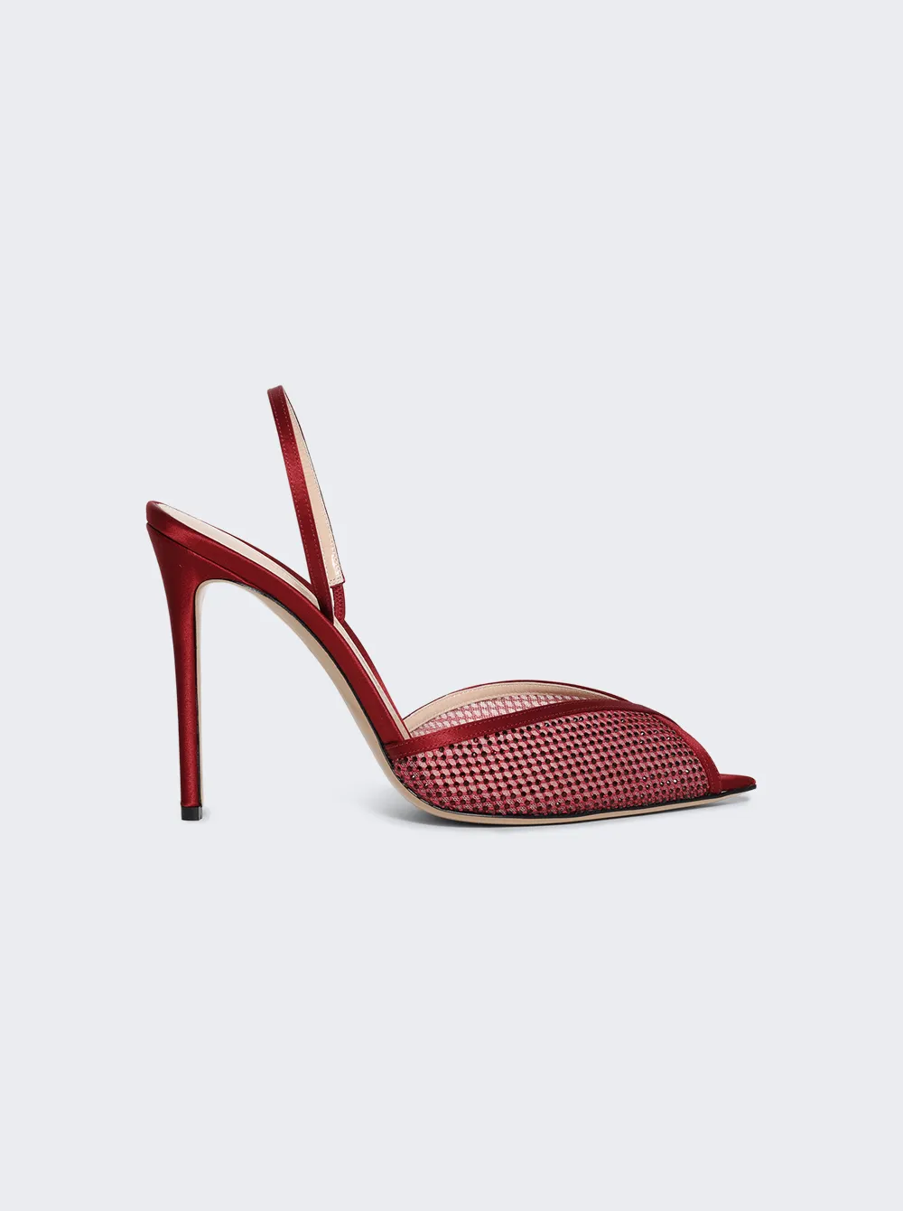 Andrea Wazen  105mm net glitz sling sandals | Red | Image 1