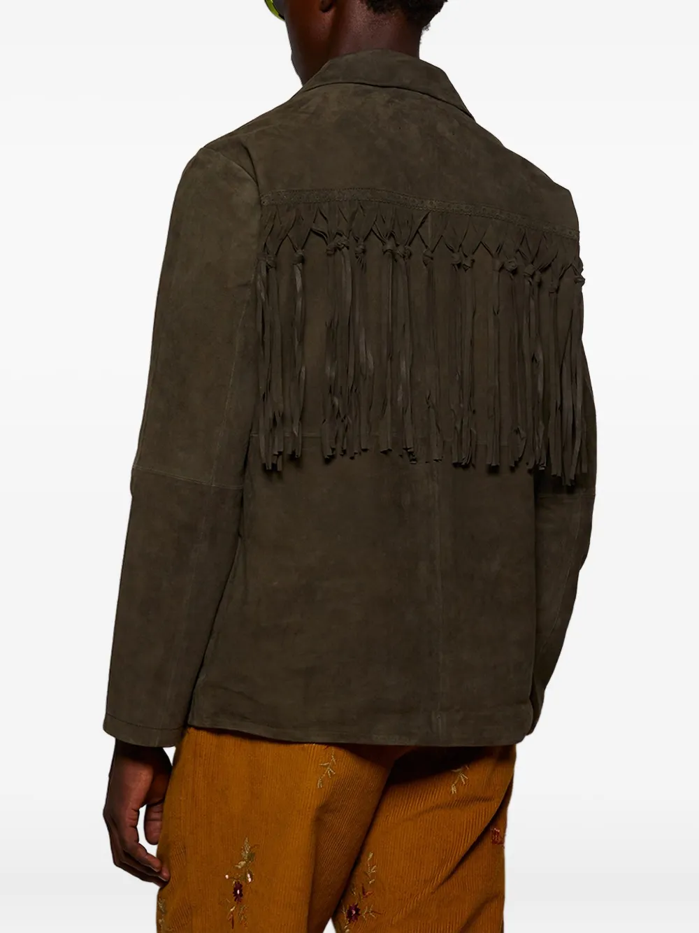 Vestige Fringe-Detail Suede Jacket