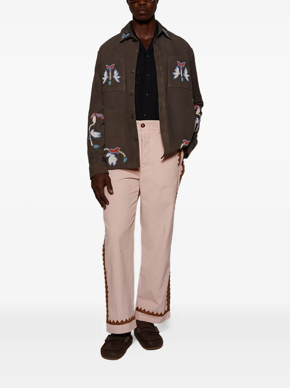 Baziszt Tamr corduroy trousers - Roze