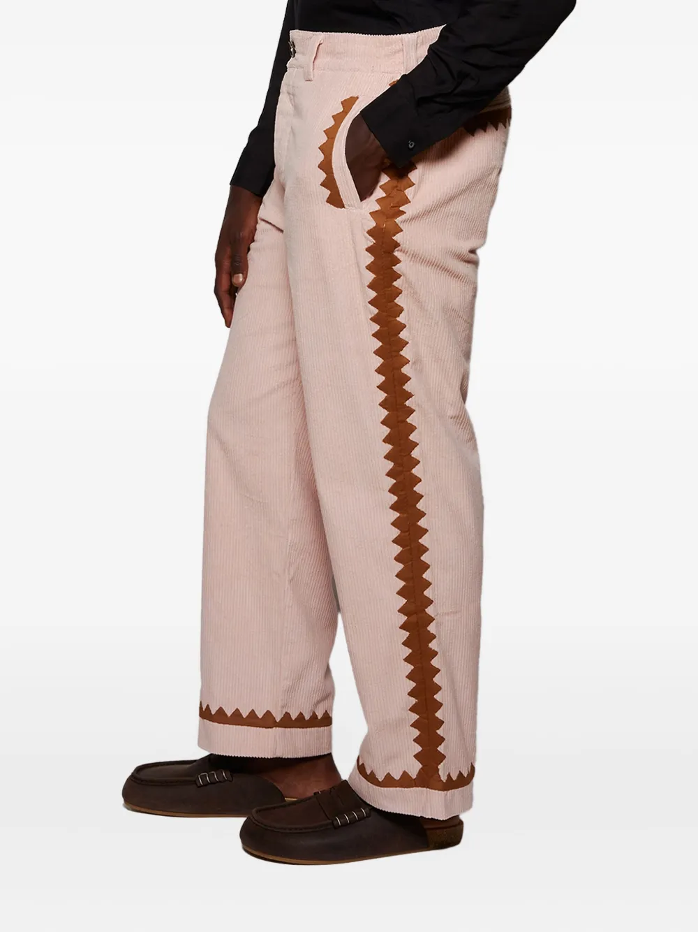 Baziszt Tamr Corduroy Trousers In Pink