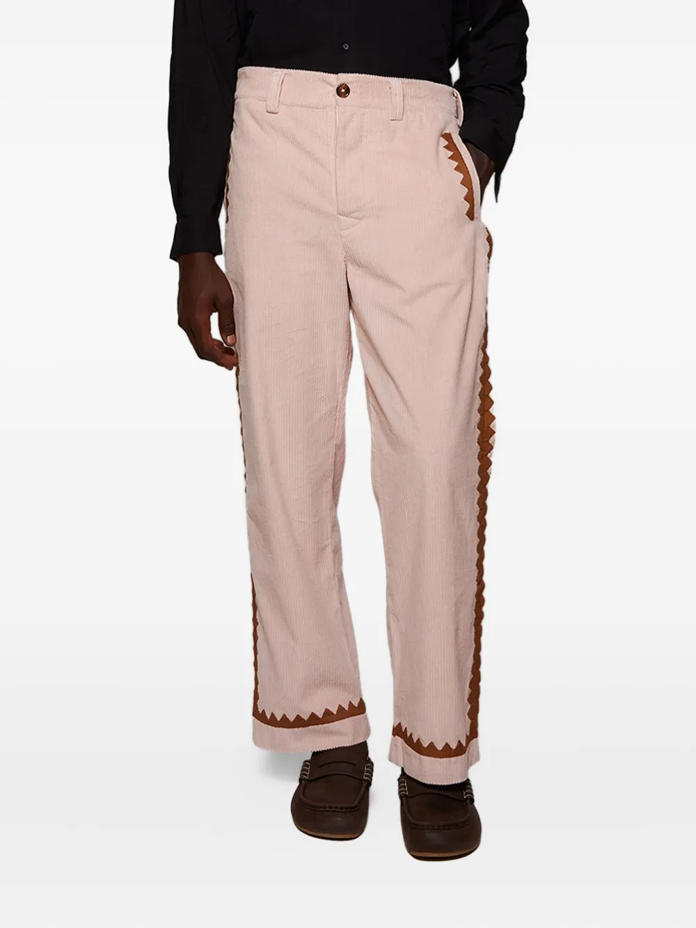 Baziszt Tamr Corduroy Trousers In Pink