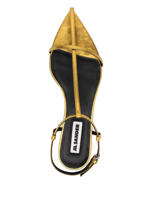 Jil Sander Cage Sandals | Gold | FARFETCH