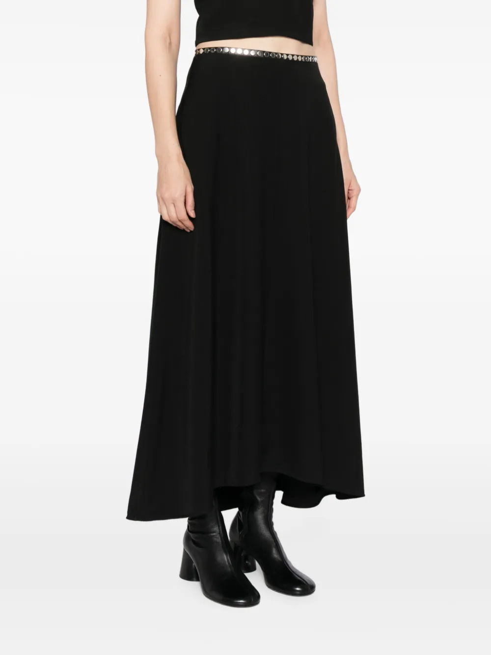 Jil Sander Rok met knopentaille Zwart
