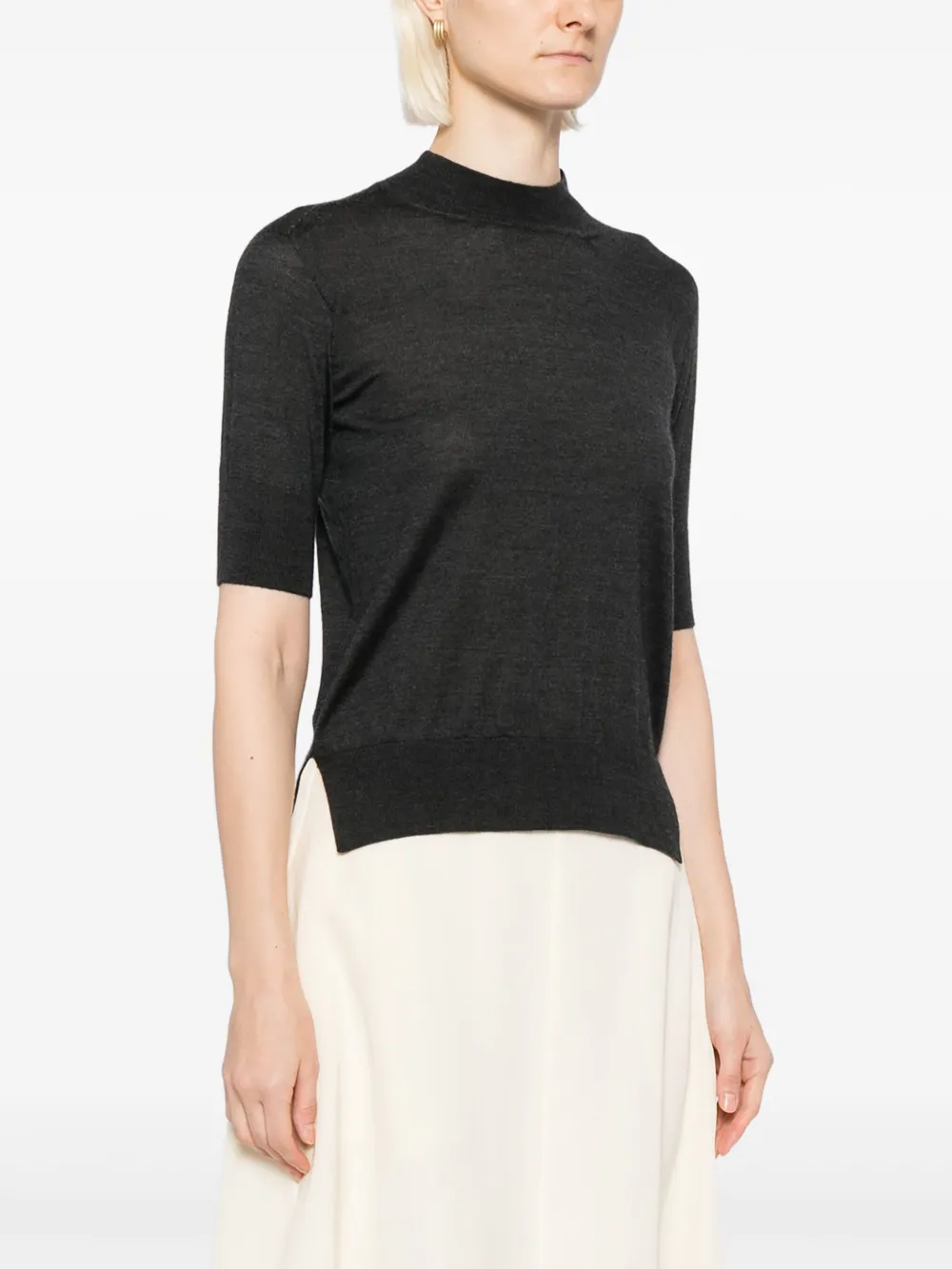 Jil Sander Top met ronde hals Grijs