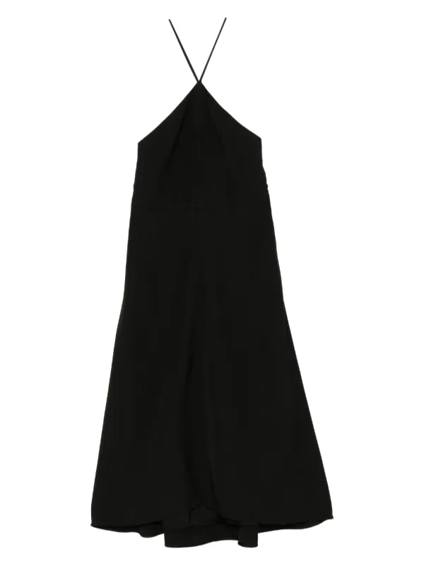 jil sander black dress JIL SANDER Satin Dress