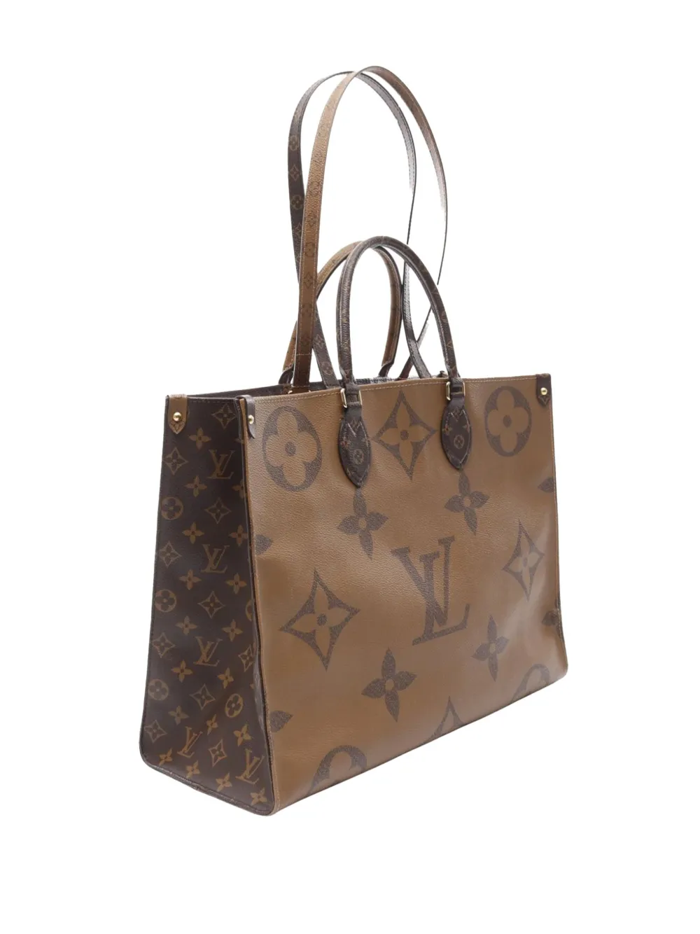 Pre-owned Louis Vuitton 2019 Monogram Reverse Giant Onthego Gm Satchel