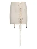 ANGELICA MONTINI STUDIOS lace-up corset mini skirt - White