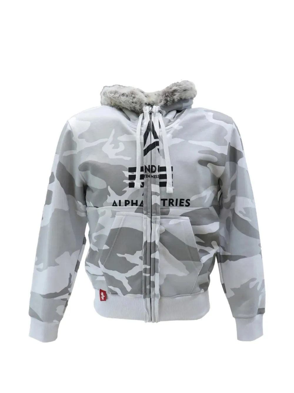 PROTOTYPES camouflage-print zip-up hoodie - White