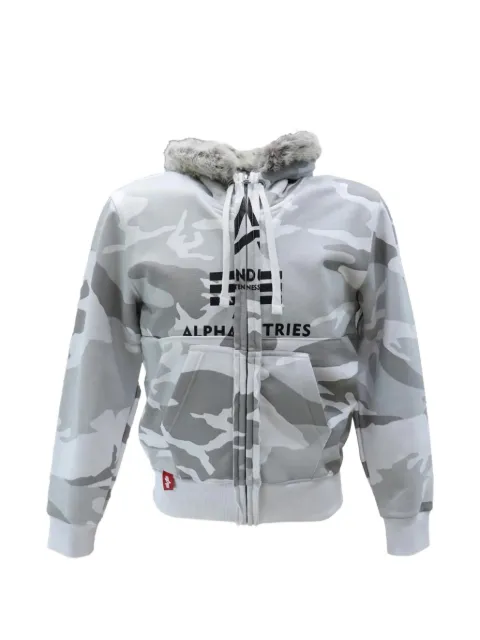 PROTOTYPES camouflage-print zip-up hoodie
