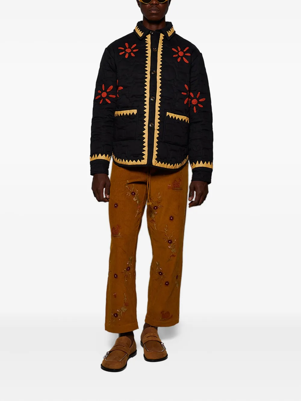 Baziszt Nour flower-embroidered shirt jacket | Shirt Jackets | Image 2