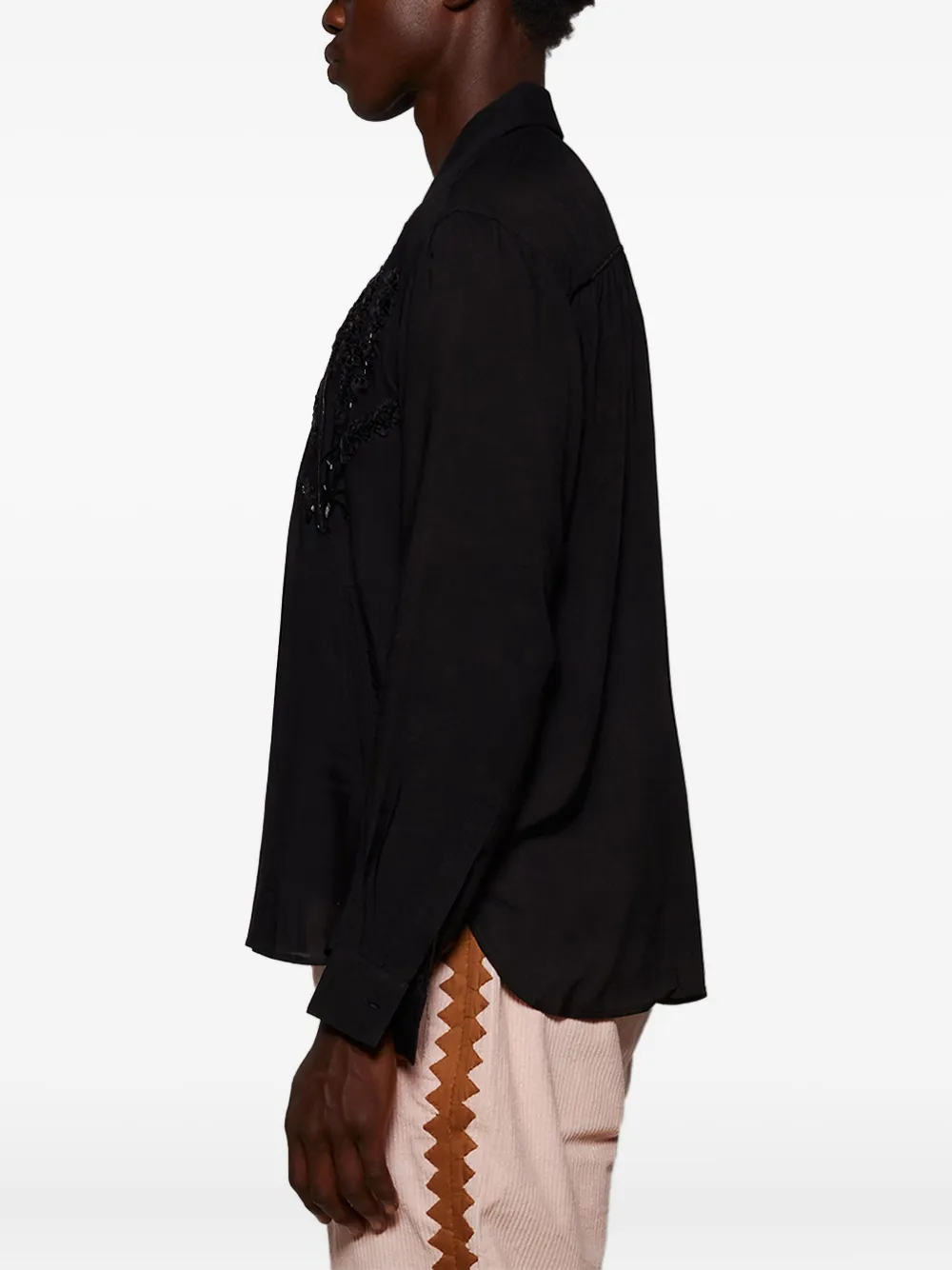 Baziszt Embellished Long-sleeved Shirt In Multi