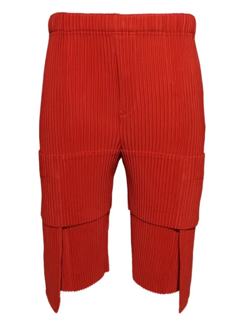 Issey Miyake pleated cargo-pocket shorts