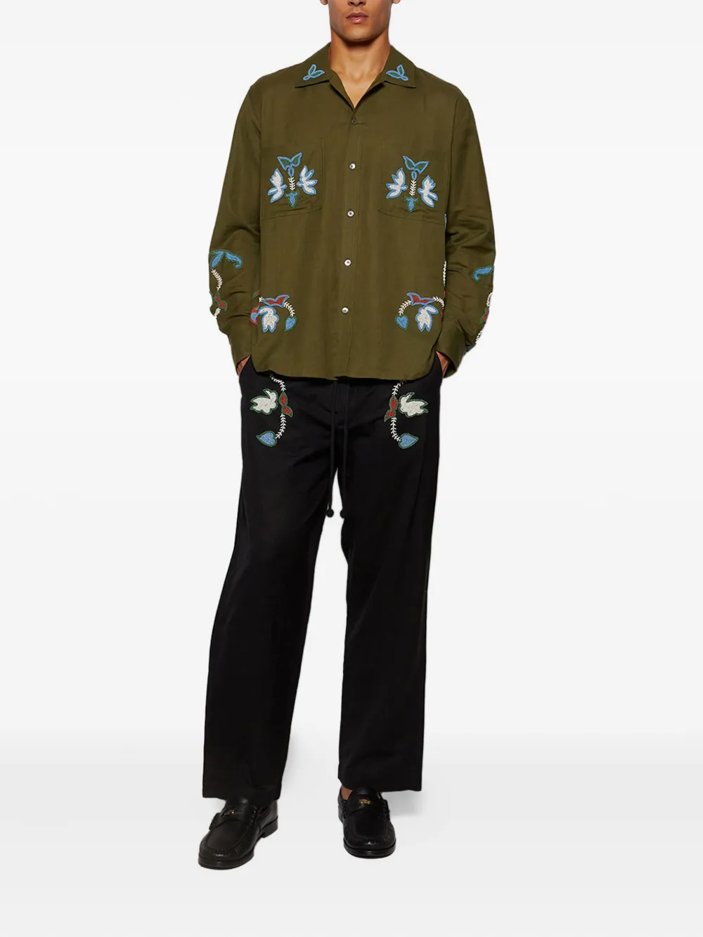 Baziszt Rouat long-sleeve shirt - Groen