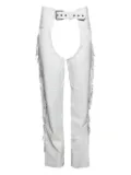 ANGELICA MONTINI STUDIOS fringe leather chaps - White