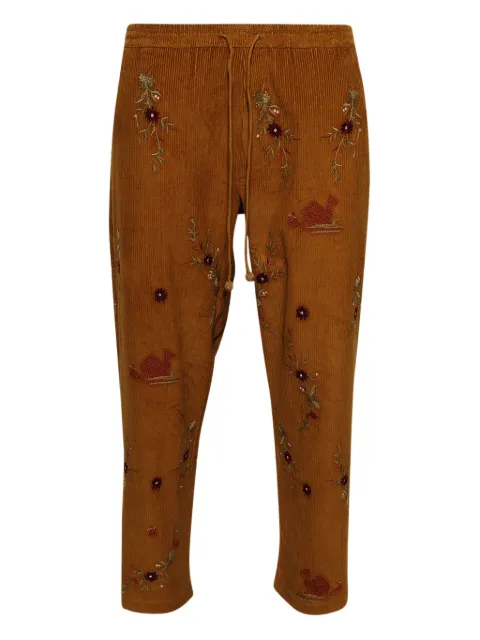 Baziszt Doulich embroidered corduroy trousers
