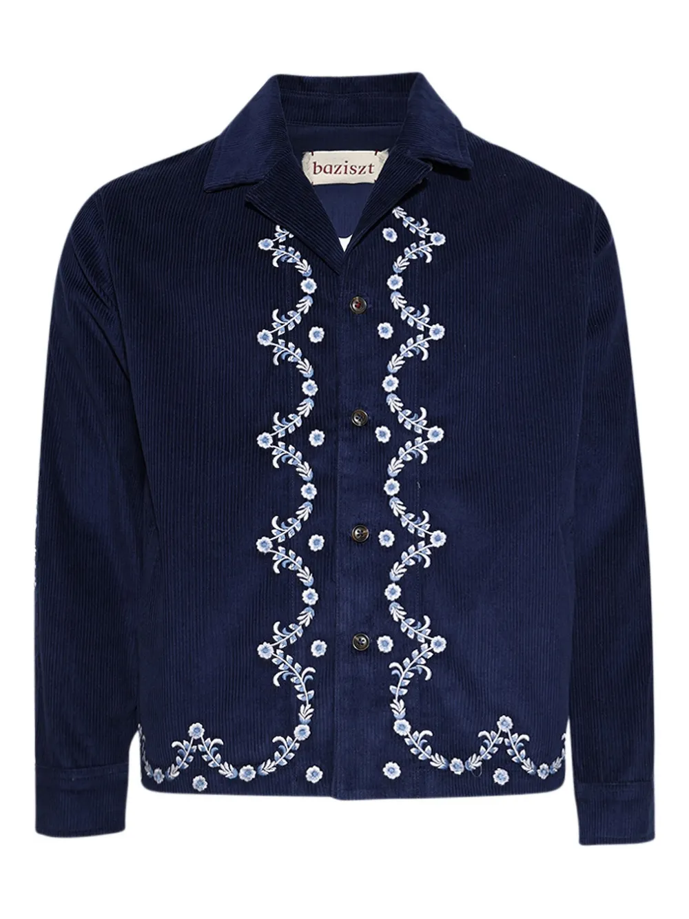 Baziszt Ponic Corduroy Shirt Jacket In Blue