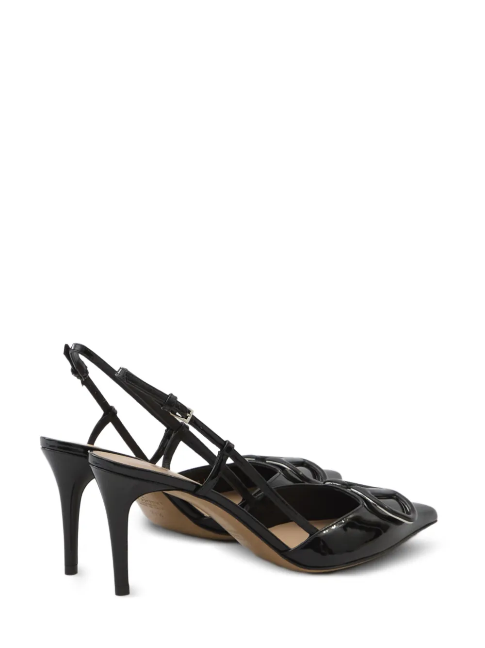 Valentino Garavani 80mm VLogo Signature slingback pumps Zwart
