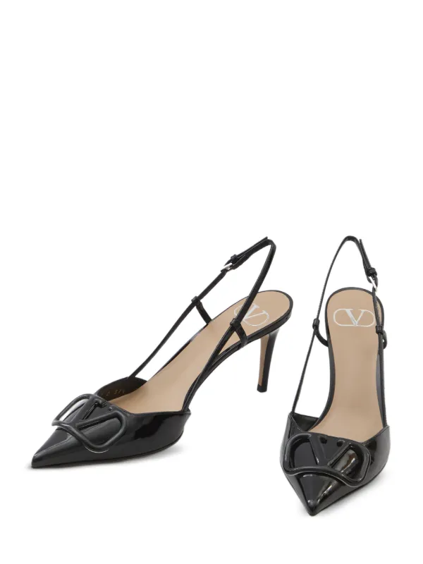 Valentino Garavani Vロゴ シグネチャー 80mm スリングバック パンプス