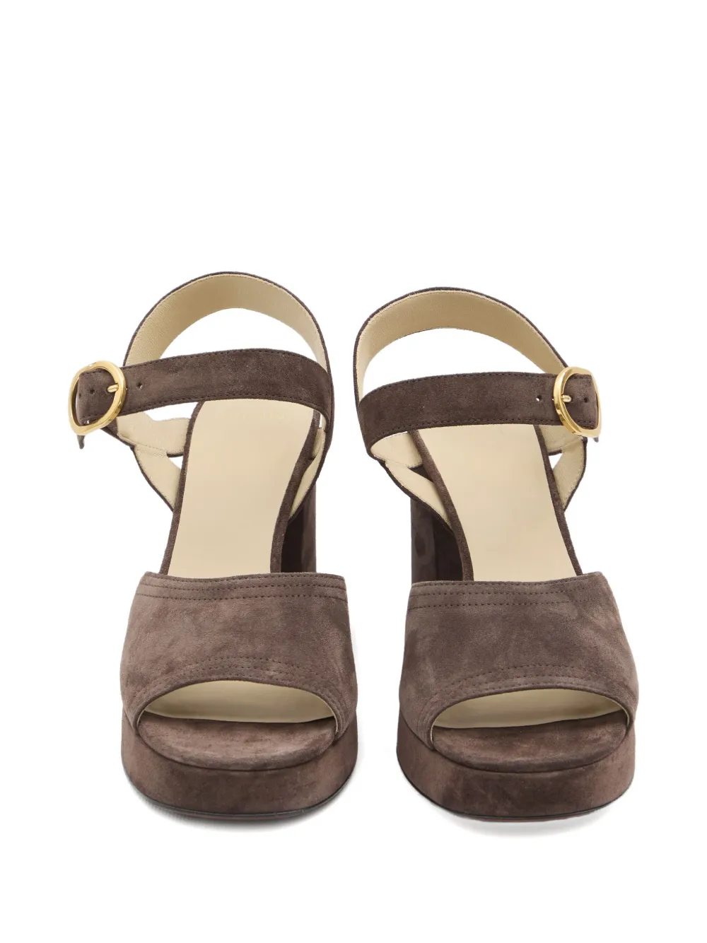 Valentino Garavani 100mm platform buckle-strap sandals Bruin