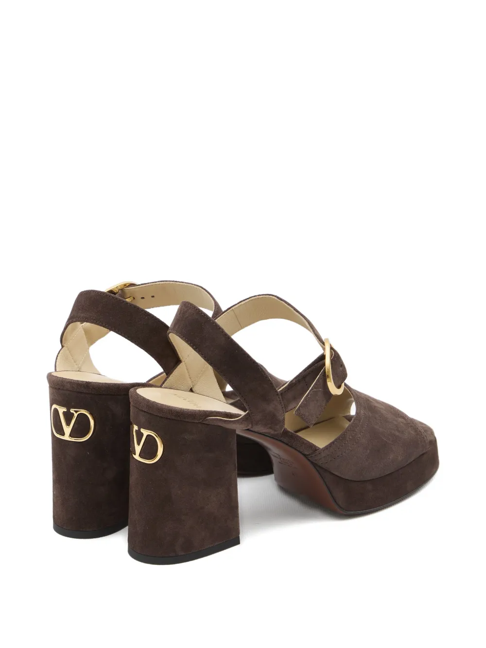 Valentino Garavani 100mm platform buckle-strap sandals Bruin