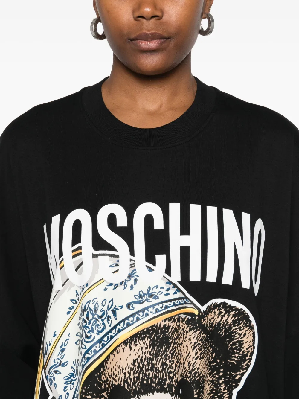 Moschino T-shirtjurk met Teddy Bear-print Zwart