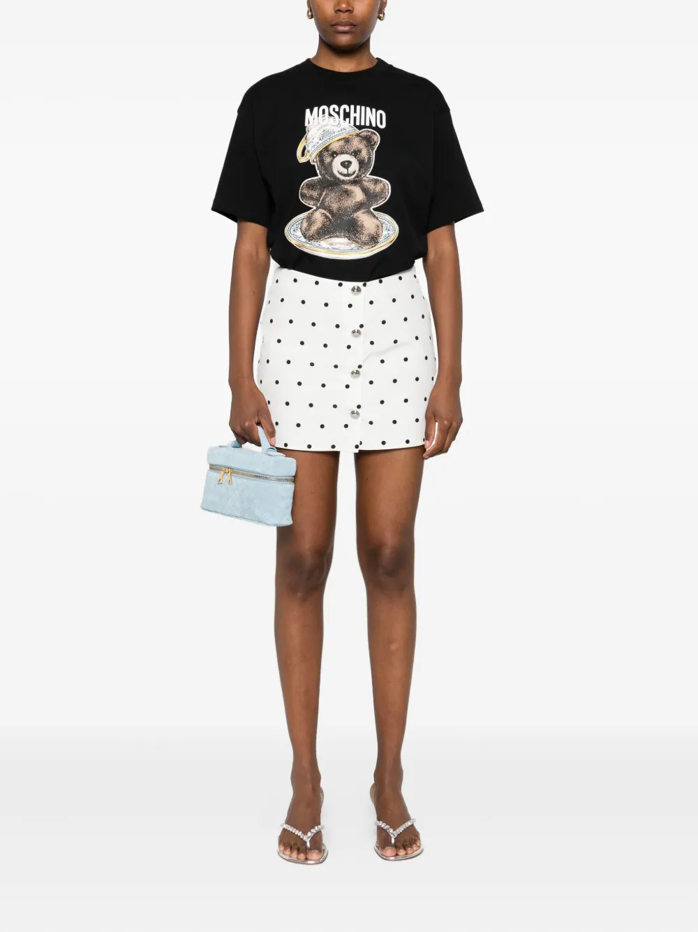 Moschino Katoenen T-shirt met Teddy Bear-print Zwart