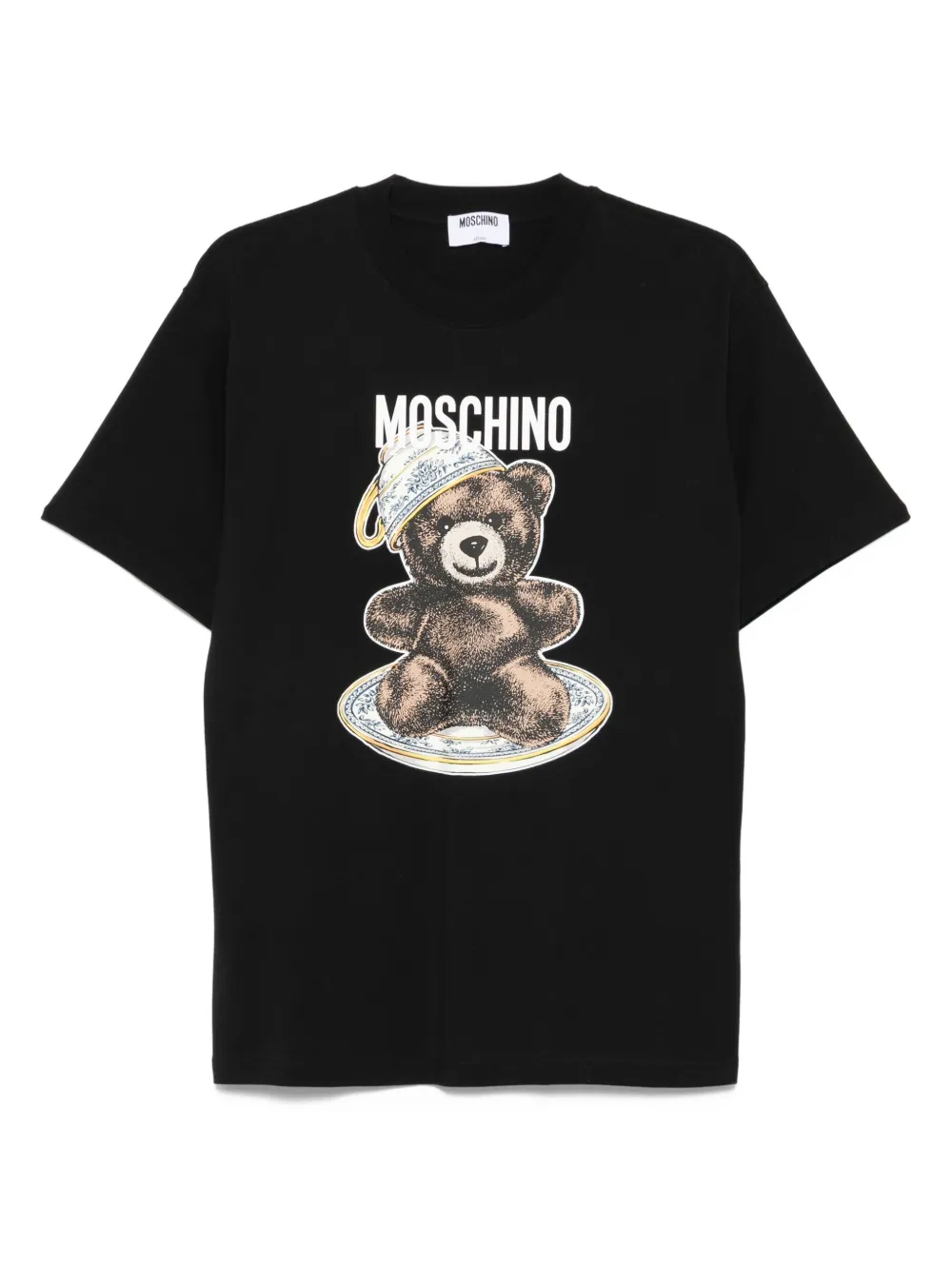 Moschino Katoenen T-shirt met Teddy Bear-print Zwart