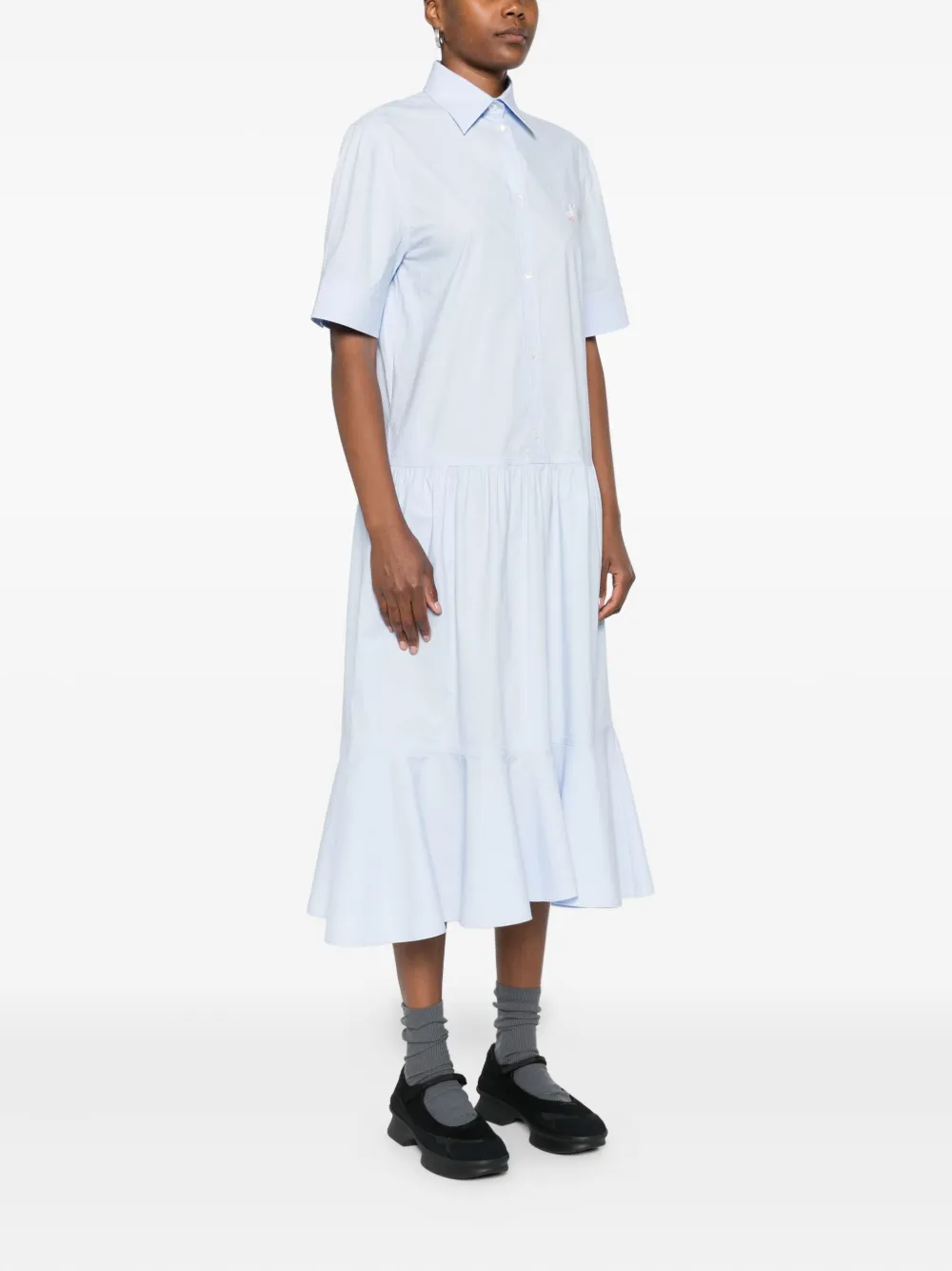 Moschino Midi-jurk met korte mouwen Blauw