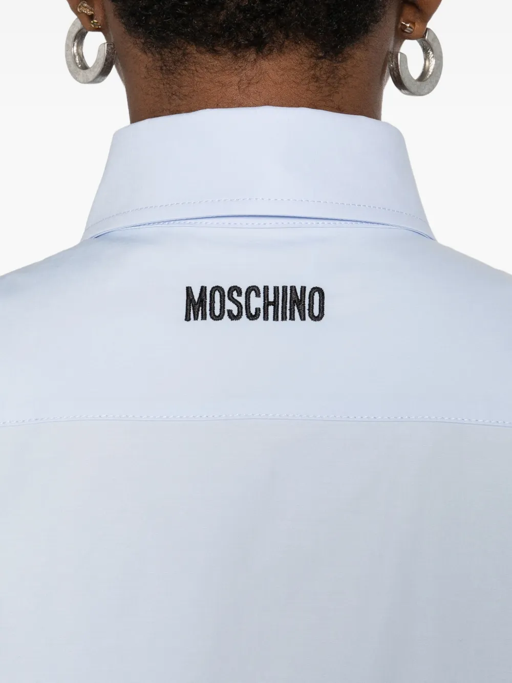 Moschino Midi-jurk met korte mouwen Blauw