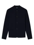 Emporio Armani mandarin-collar knitted cardigan - Blue