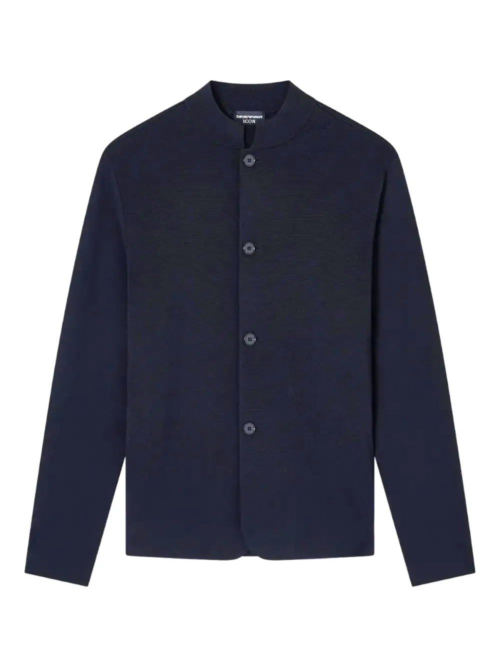 Вязаный кардиган с мандариновым воротником от Emporio Armani