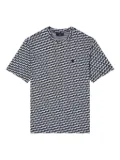 Emporio Armani wave-pattern cotton T-shirt - Black