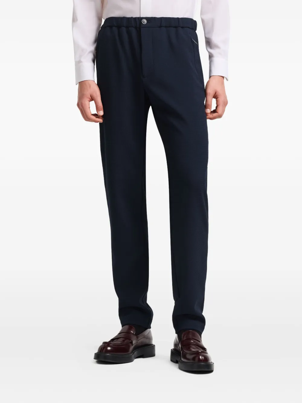 Emporio Armani Broek met elastische taille Blauw