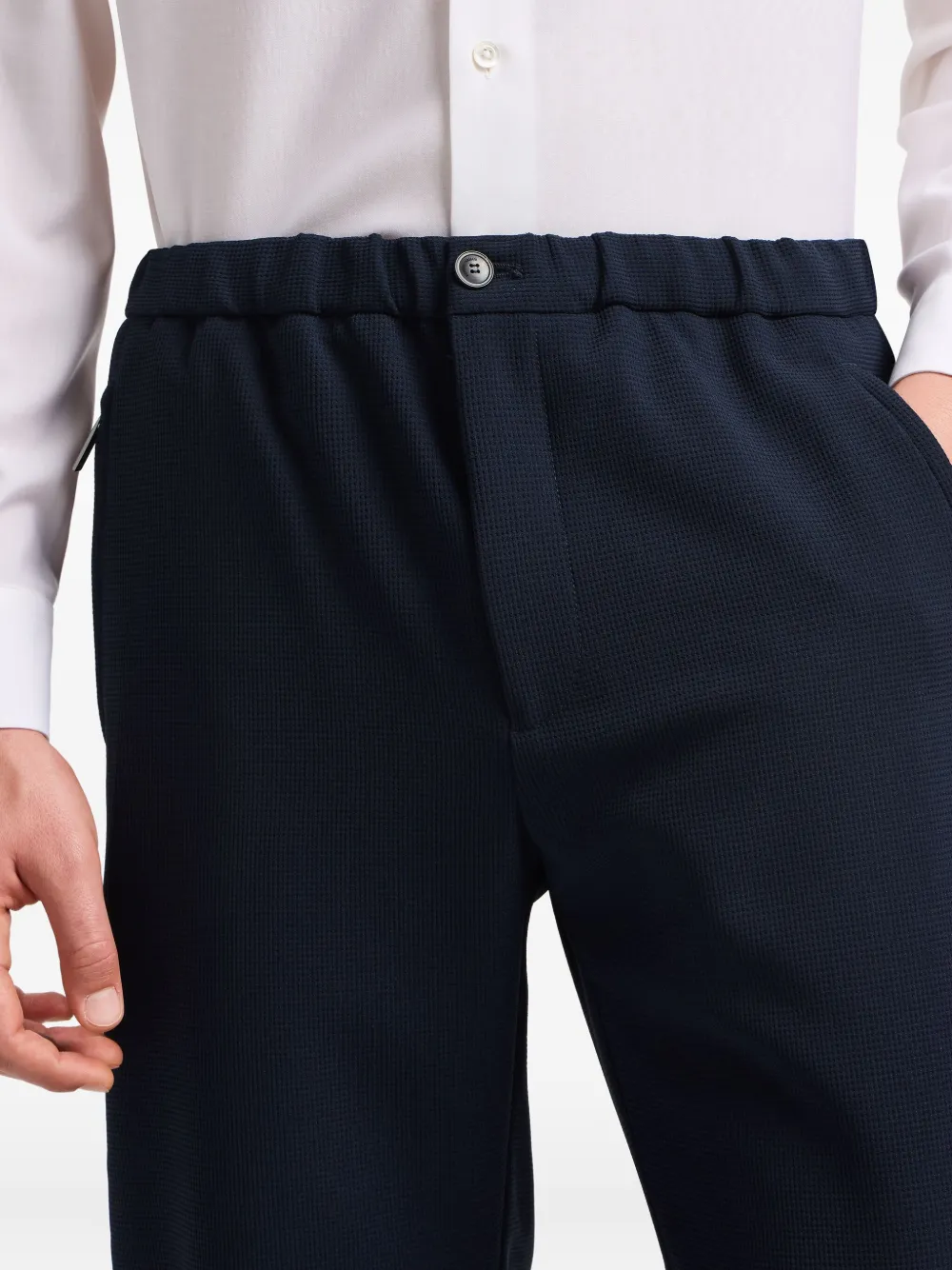 Emporio Armani Broek met elastische taille Blauw