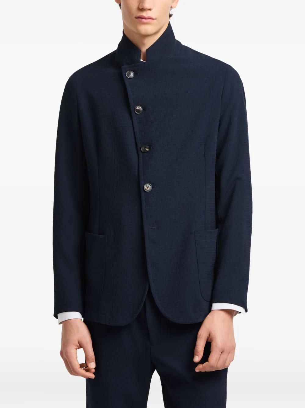 Emporio Armani Blazer met enkele rij knopen Blauw