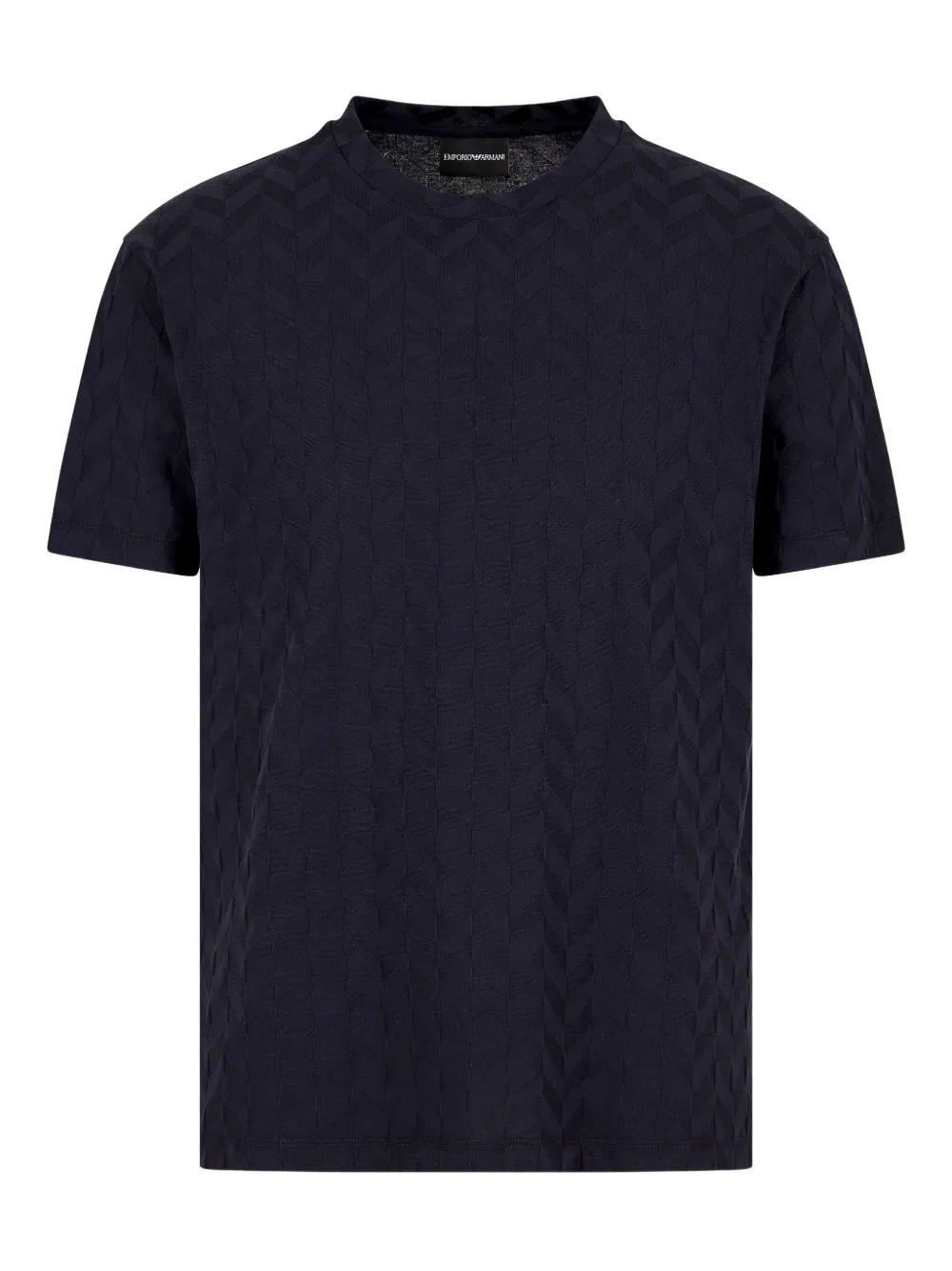 Emporio Armani T-shirt met visgraatpatroon Zwart