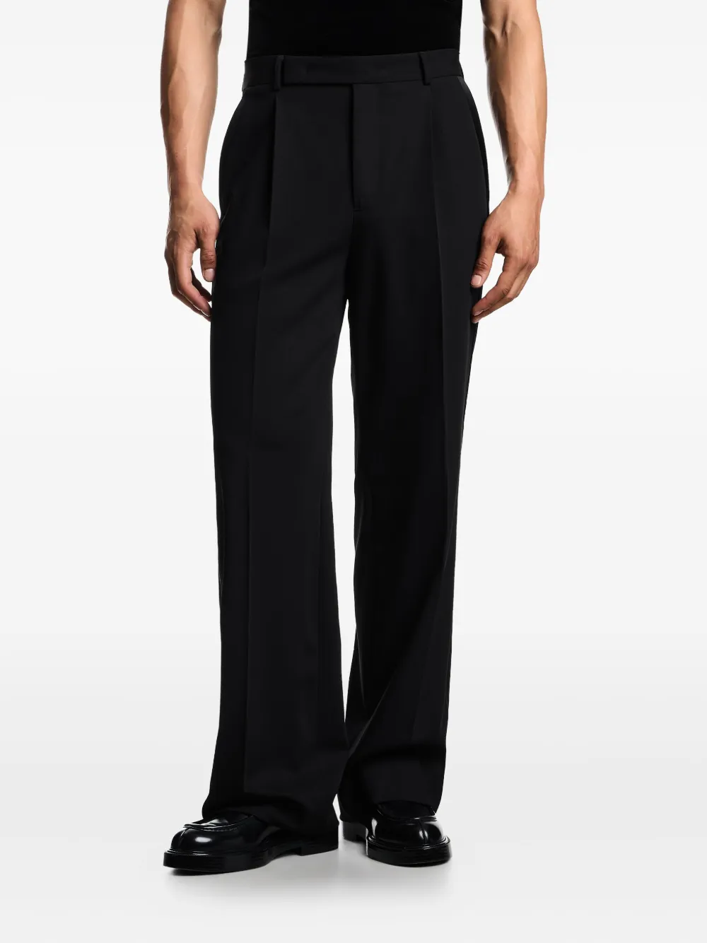 Emporio Armani Plooibroek met zijstreep Zwart