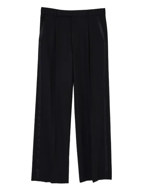 Emporio Armani pleated side-stripe trousers