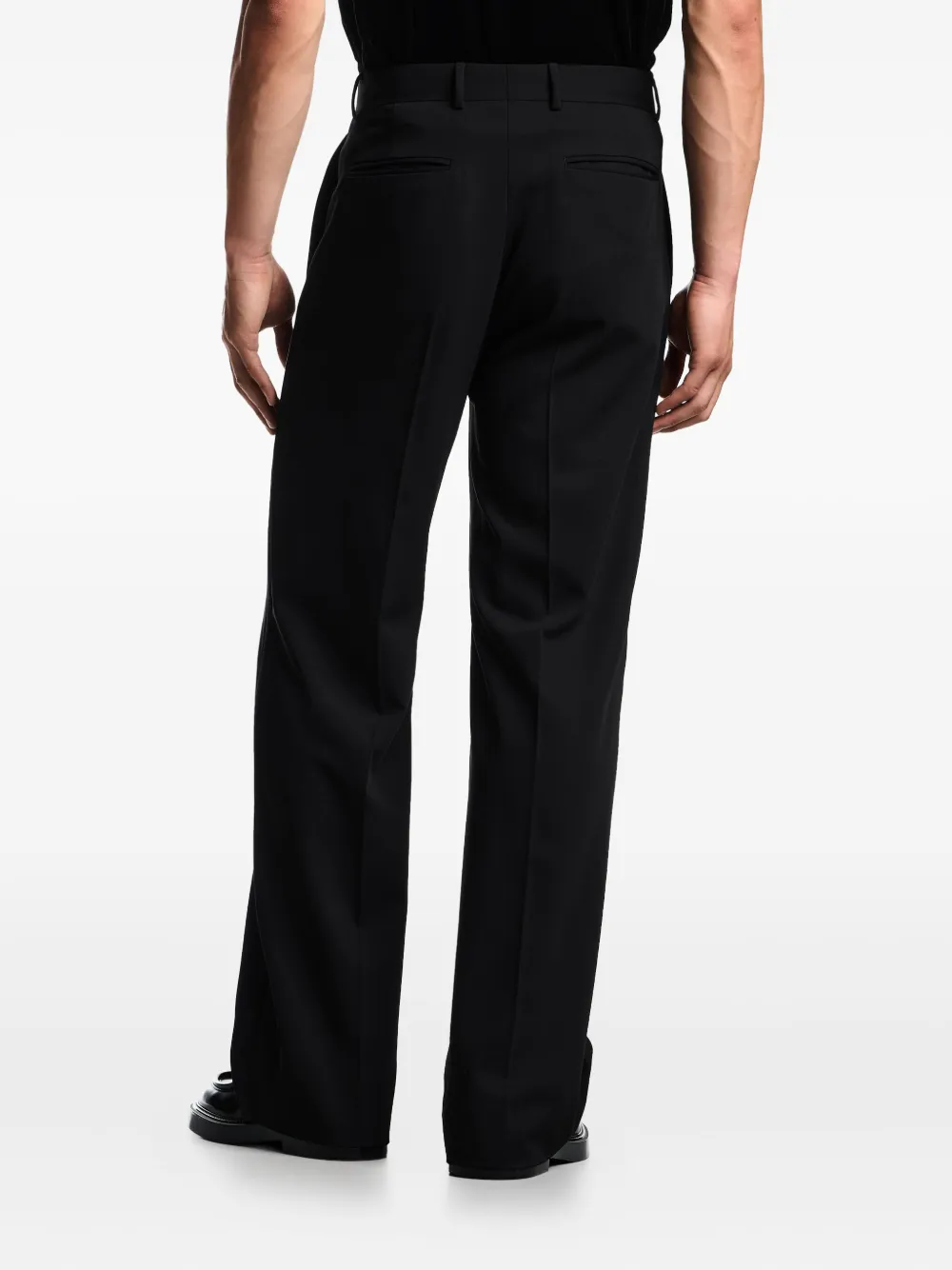 Emporio Armani Plooibroek met zijstreep Zwart