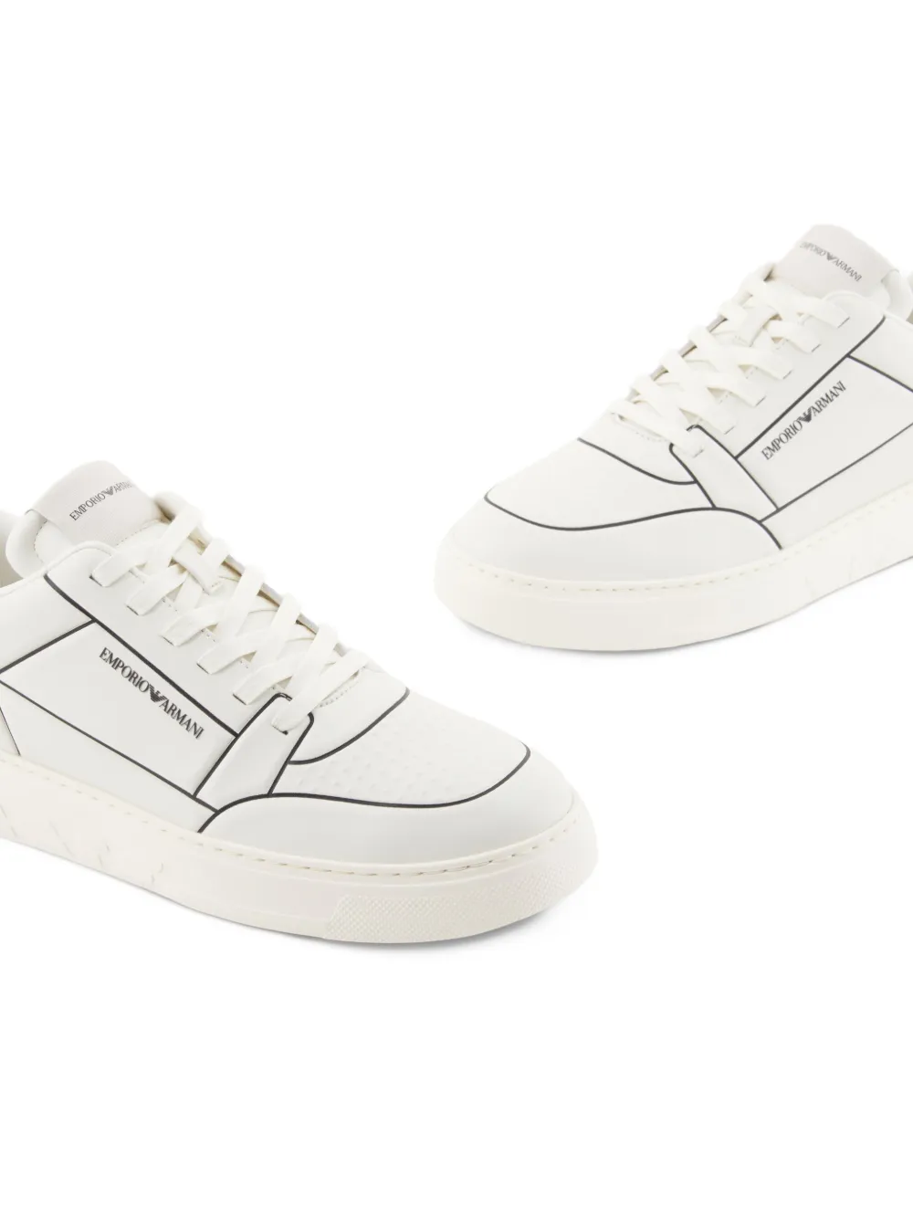 Emporio Armani Leren sneakers Wit