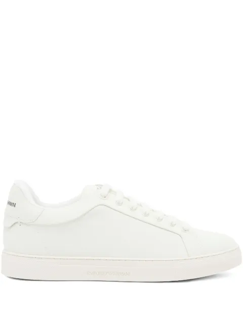Emporio Armani logo-detail leather sneakers