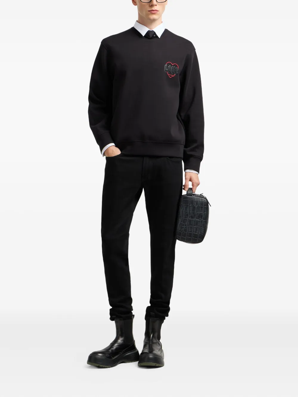 Emporio Armani Jeans met vijf zakken Zwart